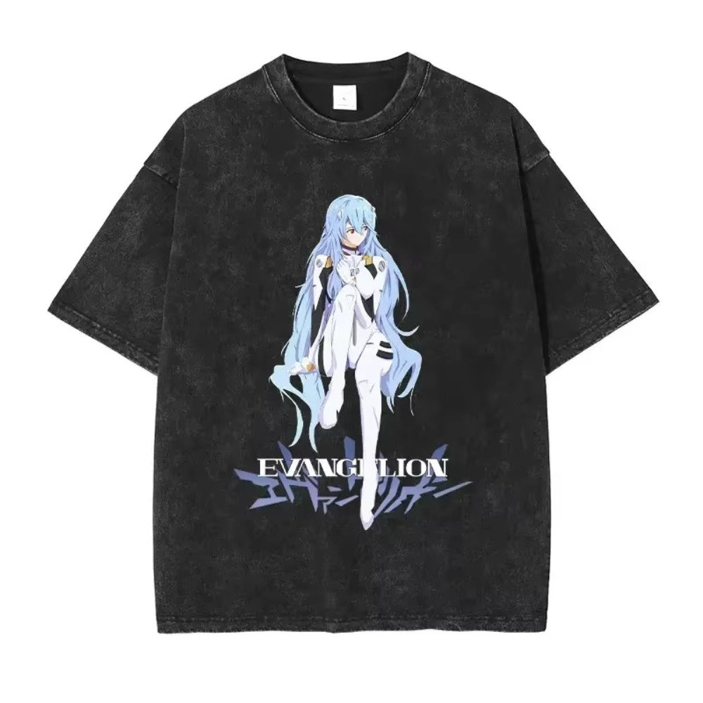 Streetwear Brand Top - Męskie koszulki oversize Odzież EVA Anime